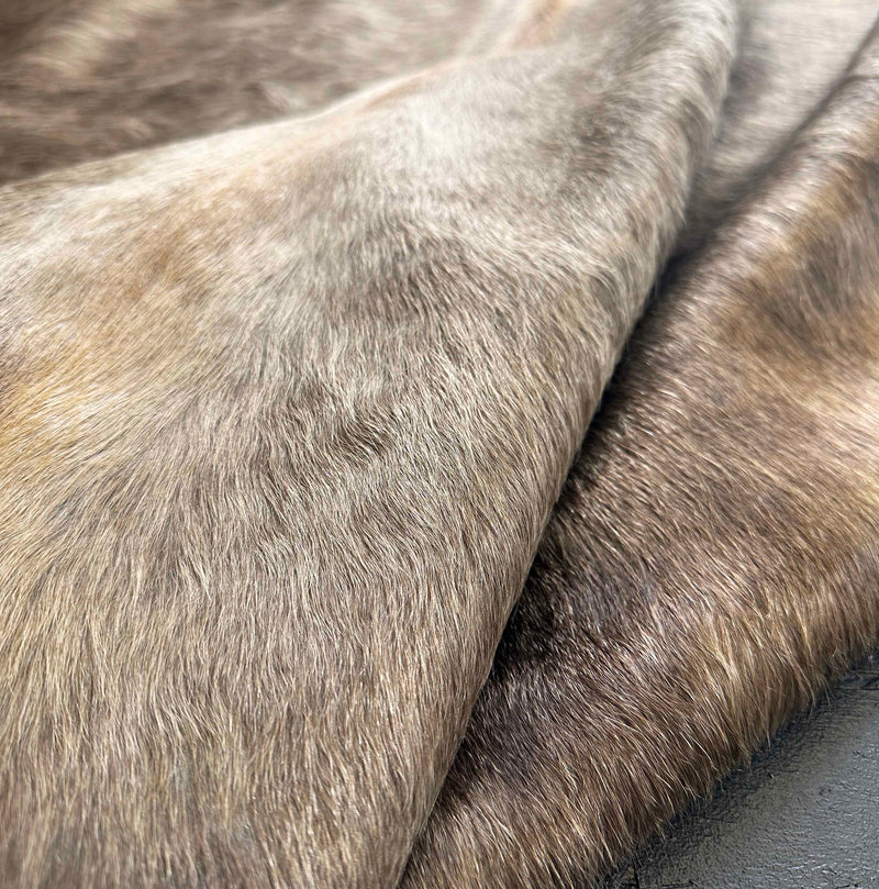 brown cowhide rug