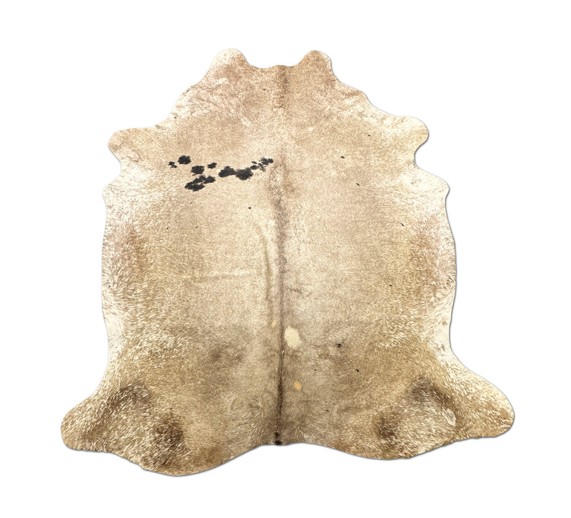 champagne cowhide rug