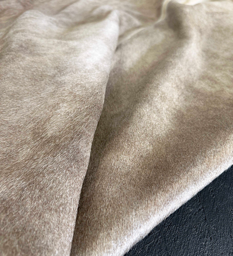 Champagne Gray Cowhide Rug | Oversized