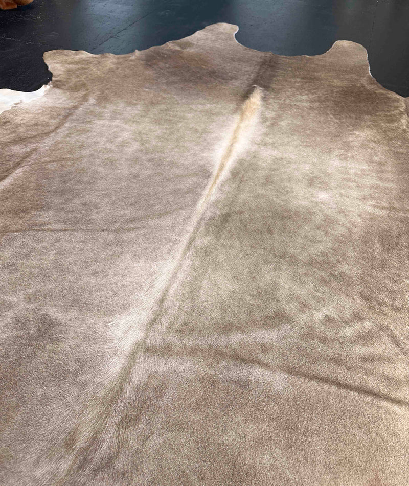 Champagne Gray Cowhide Rug | Oversized