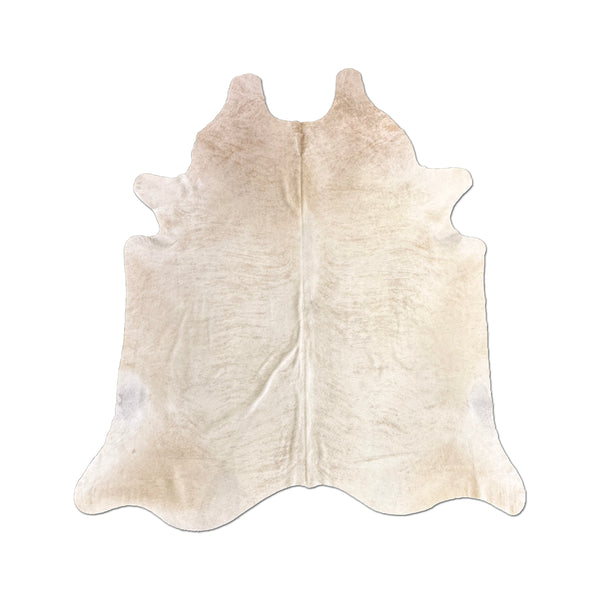 beige cowhide rug