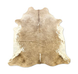 champagne cowhide rug