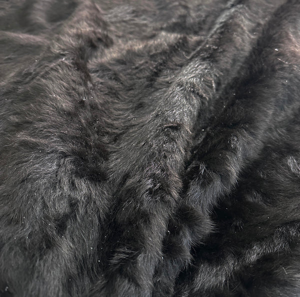 black cowhide rug
