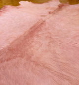 pink cowhide rug